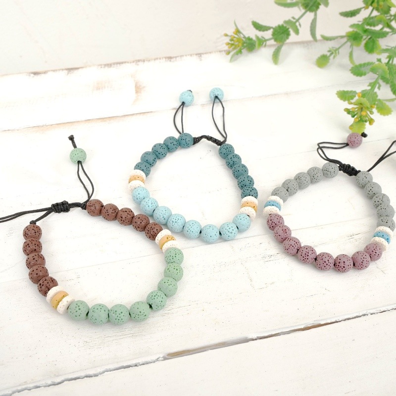 ラバストーンビーズブレスレット【メール便可】｜マライカ公式通販