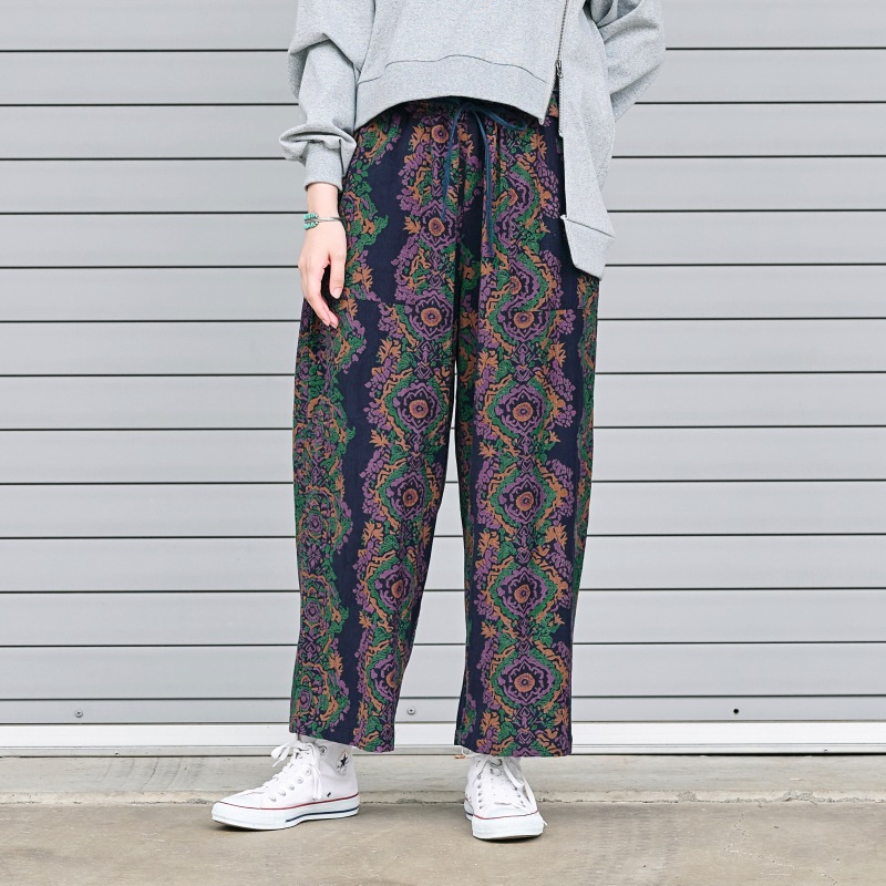 30%OFF　コーデュロイレトロプリントパンツ