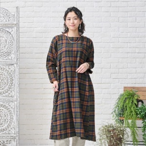 ＊極美品【マッキントッシュ】タンブラーチェックワンピース　ピンタック　44 30%OFF コットンチェックサイドピンタックワンピース｜マライカ公式通販