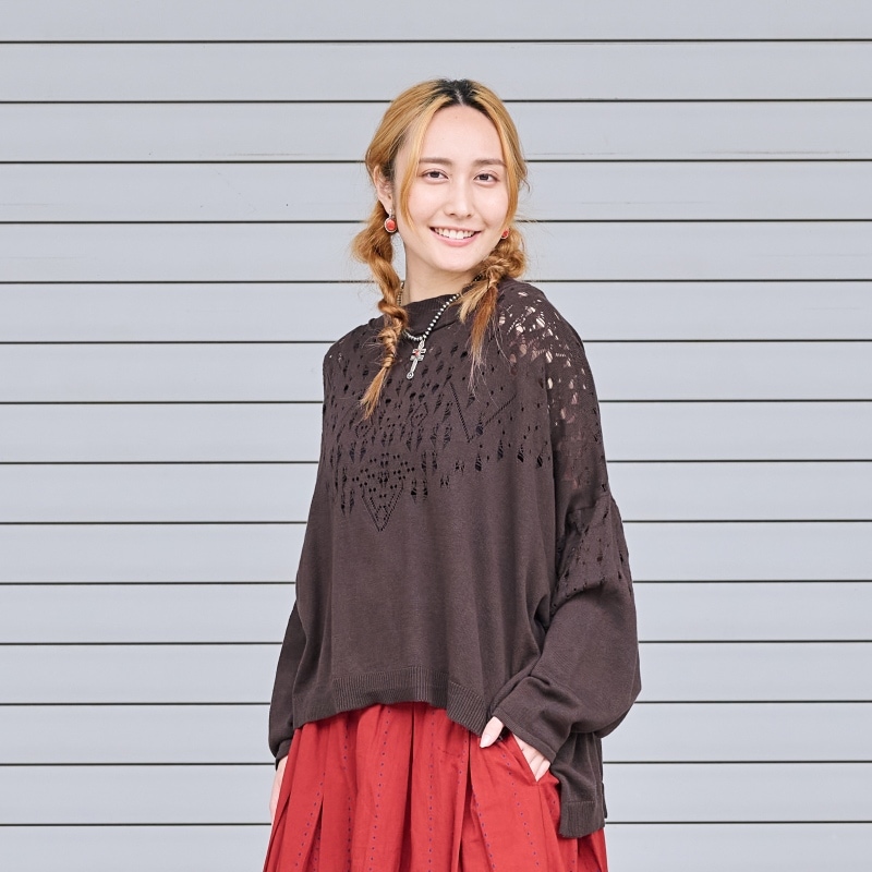 50%OFF　針抜きニットプルオーバー