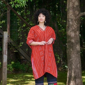 50s 60s 古着　モン族　巻きスカート　ポンチョ　民族　ヴィンテージ 84cea3a982c530ed7e13a41d0a48b0