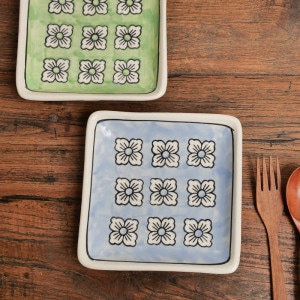 ブルーポタリースクエアプレート 角 皿｜マライカ公式通販