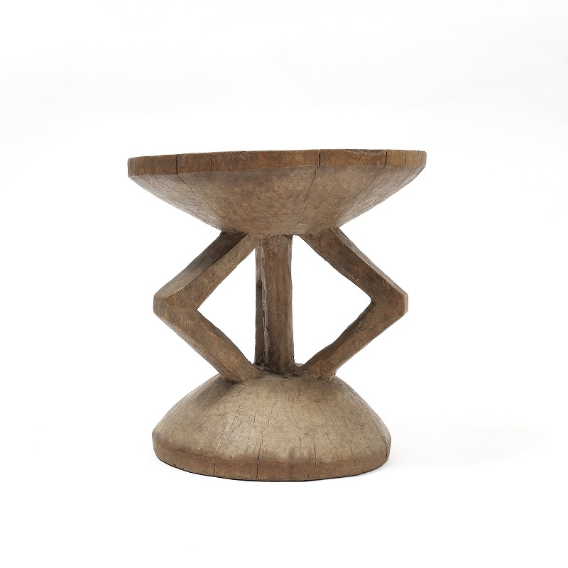 【ヴィンテージ】セヌフォ族　スツール　①　椅子　民具　花台　アフリカンアート アフリカ コートジボワール セヌフォ族 スツール 椅子 腰掛 民具