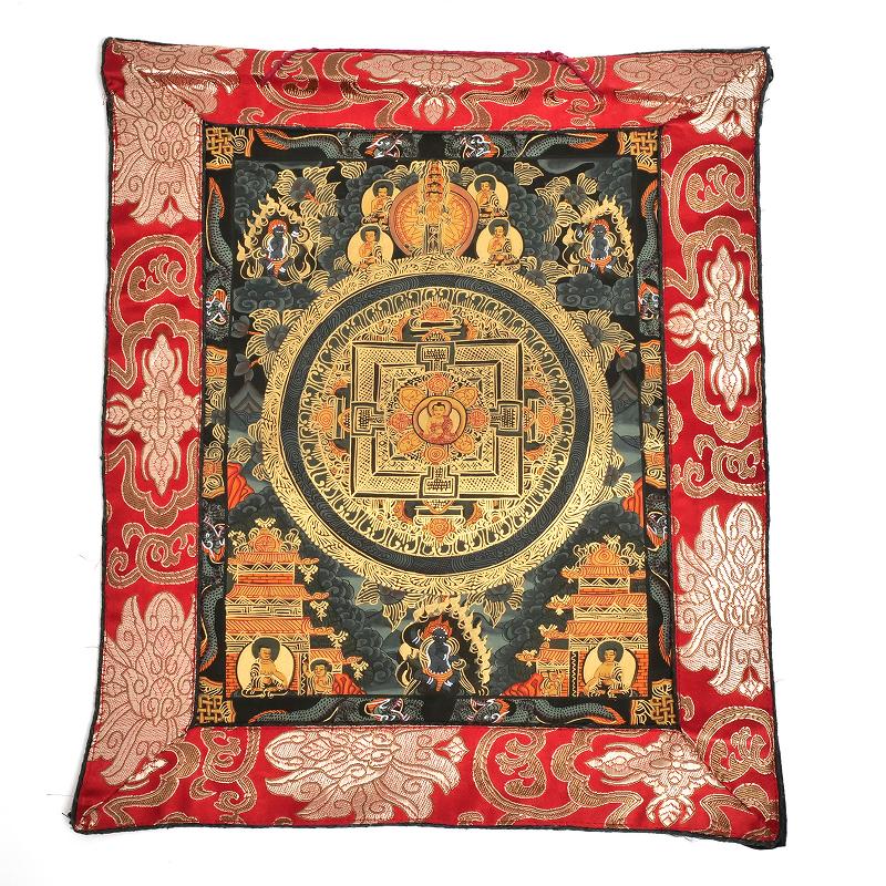 タンカ　曼荼羅　長方形　38cm×31.5cm