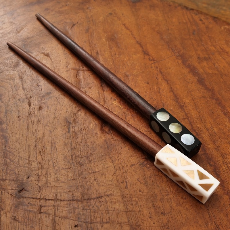 シェル×ウッドかんざし【メール便可】