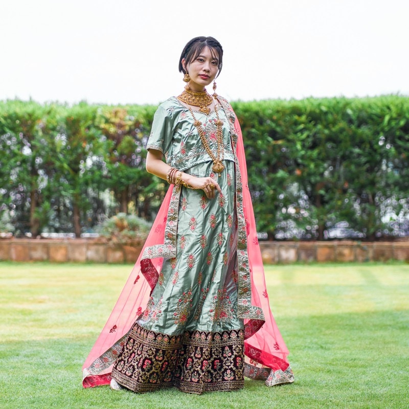 レンガチュンニ3点セット インド婚礼民族衣装｜マライカ公式通販