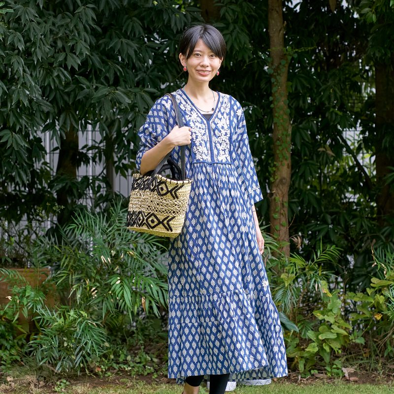 ラクノウ刺繍+プリントワンピース｜マライカ公式通販
