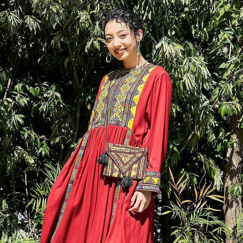 アフガニスタン古布ポシェット　【メール便可】