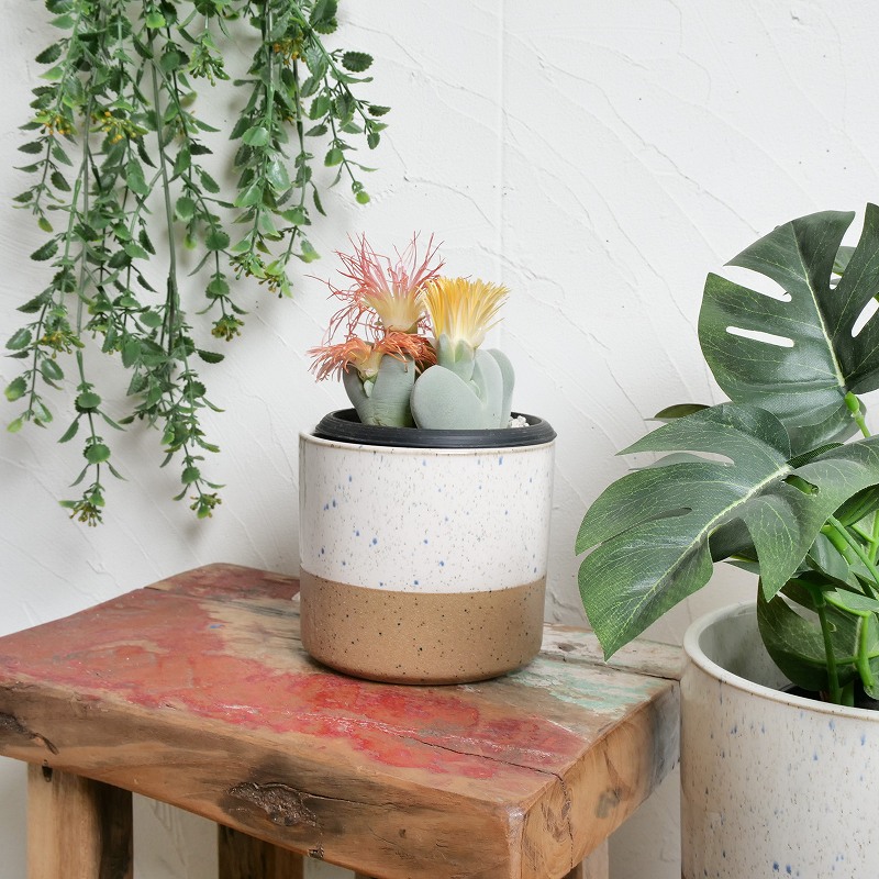 30%OFF ツートンセラミックプランター S 植木鉢｜マライカ公式通販