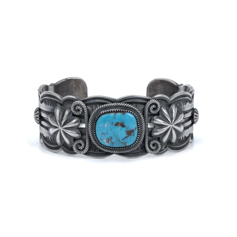 インディアンジュエリースタイル バングル キャンデラリア ターコイズ