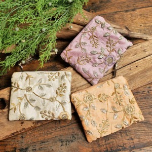 COACH フラワー刺繍 ポーチ 保存袋付き CA 舟形フェイス刺繍ポーチ[品番：BCYW0029320]｜BACKYARD