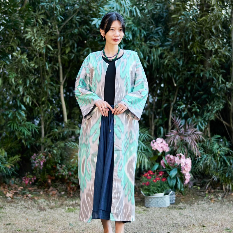 ウズベキスタンイカットガウン｜マライカ公式通販