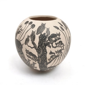 味わい深い陶器の壺 used品 マタ・オルティス陶器 by Adrian corona Trillo デザインコンテストで