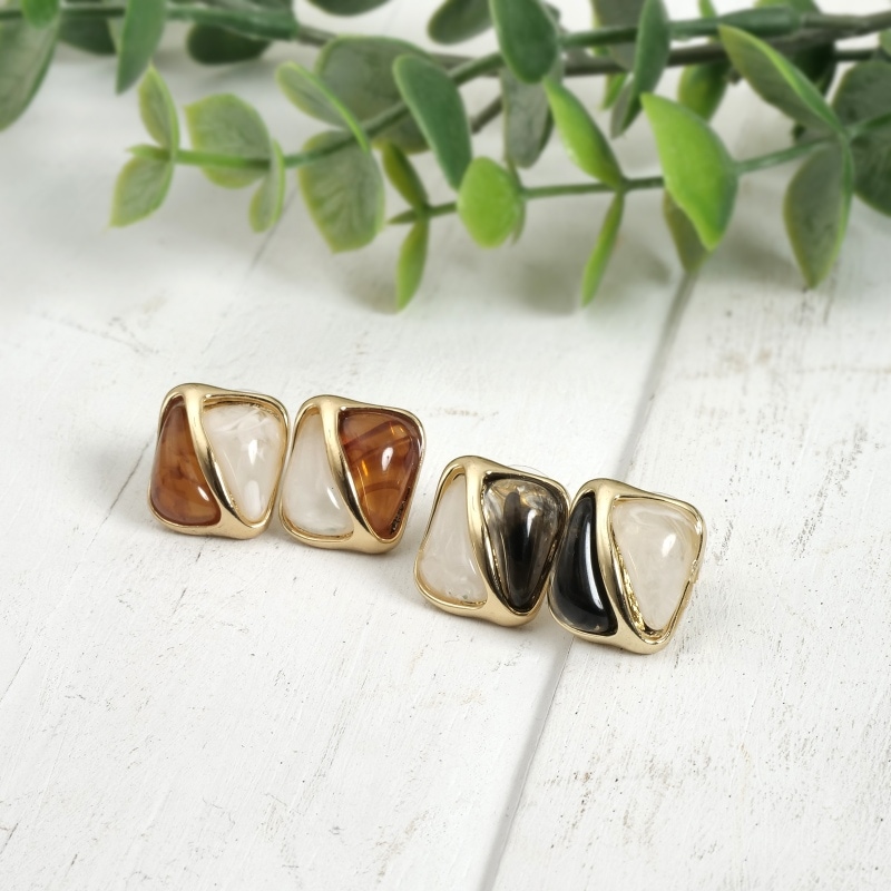 ツートーンピアス【メール便可】