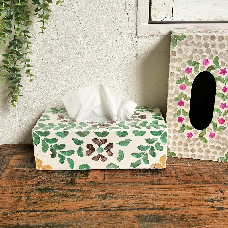 シェルモザイクティッシュボックス　カバー