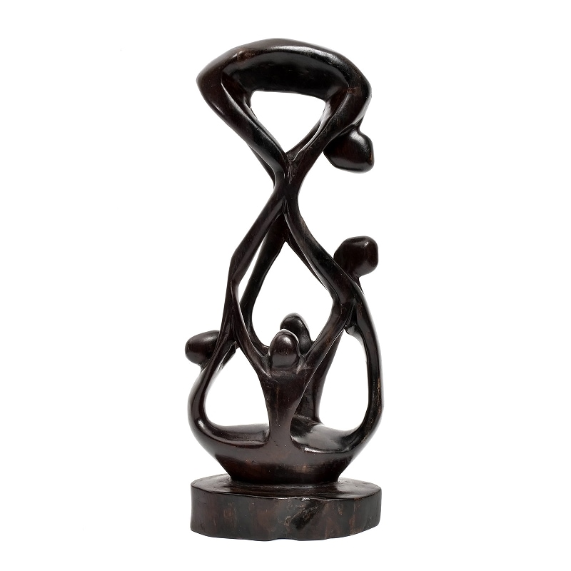 黒檀オブジェ　マコンデ彫刻