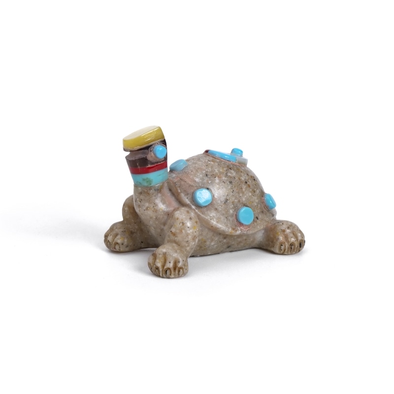 インディアンフェティッシュ　カメ　アーティストサイン入り