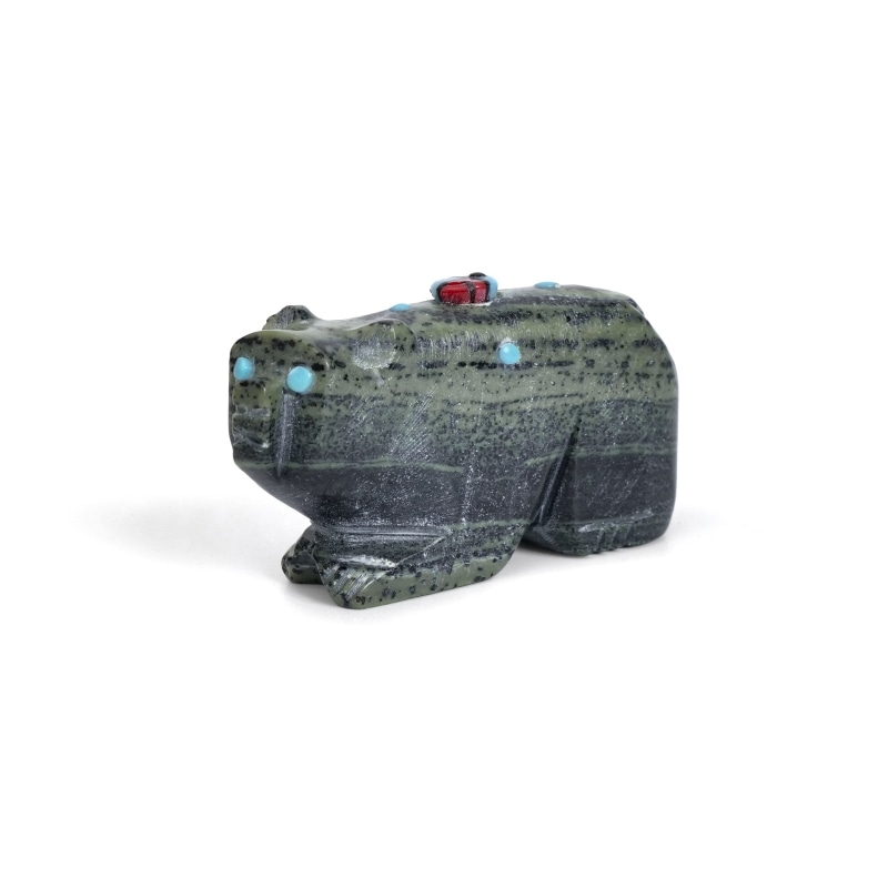 インディアンフェティッシュ　クマ　グリーン　アーティストサイン入り