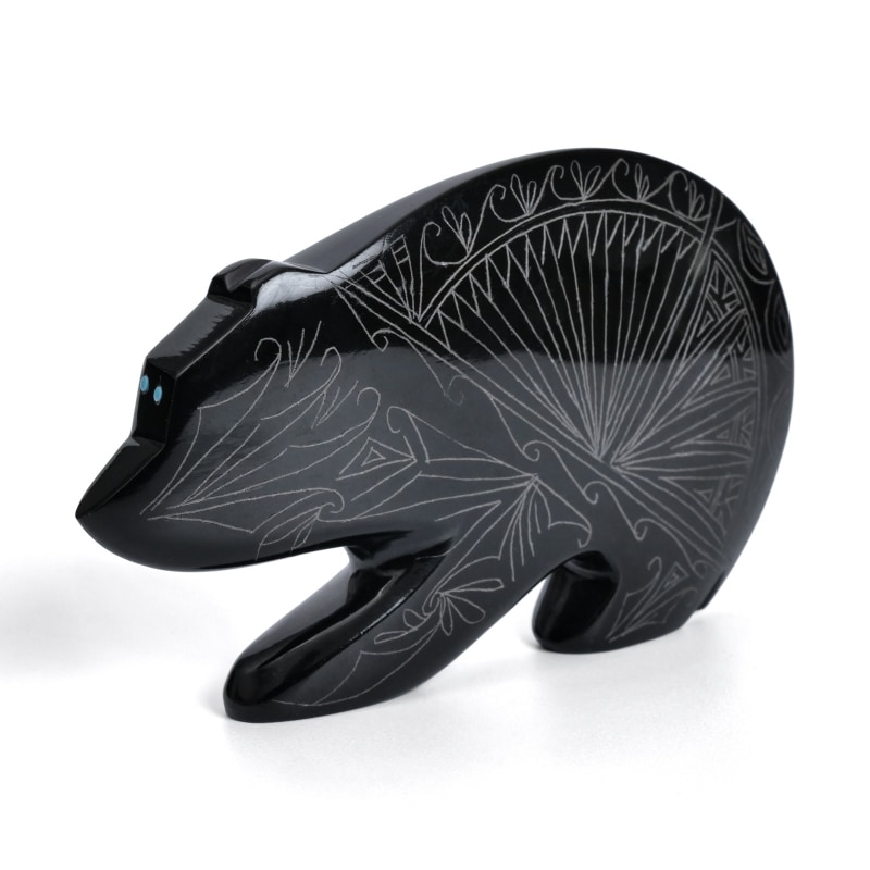 インディアンフェティッシュ クマ 幾何学模様 ブラック