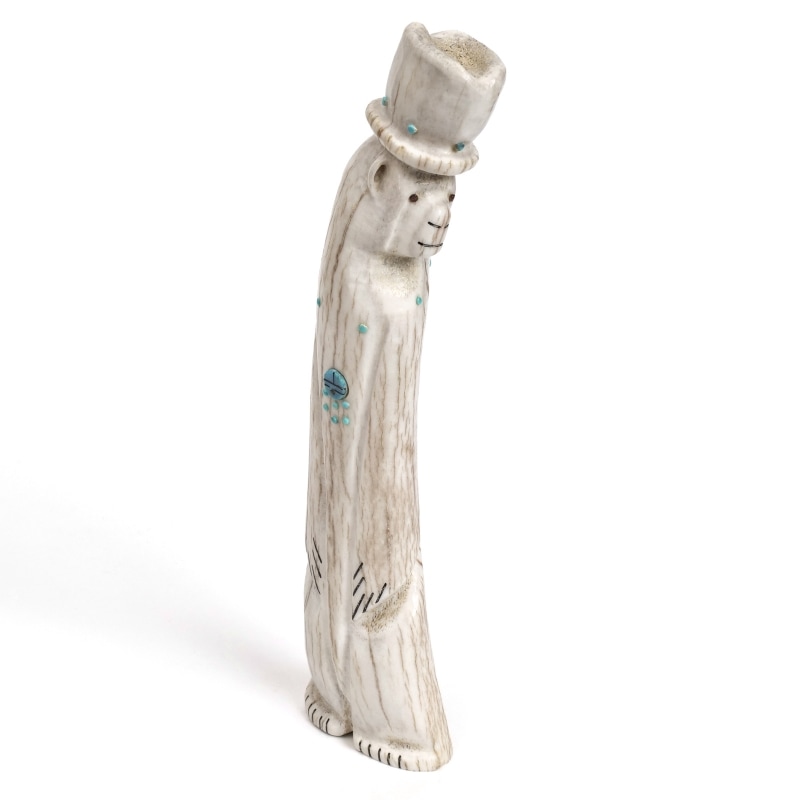 インディアンフェティッシュ　帽子をかぶったクマ