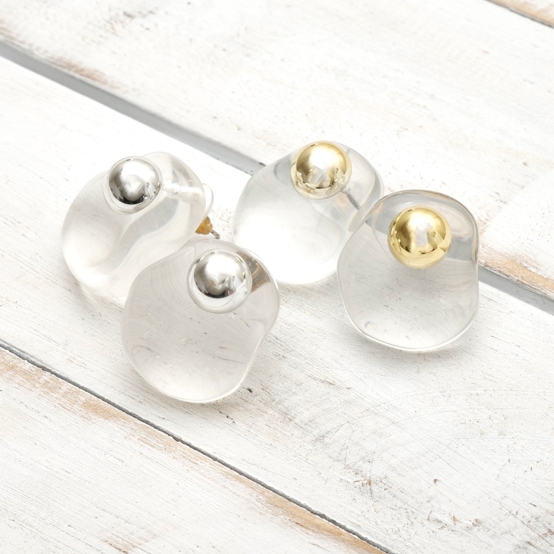 レジンミニマルピアス【メール便可】