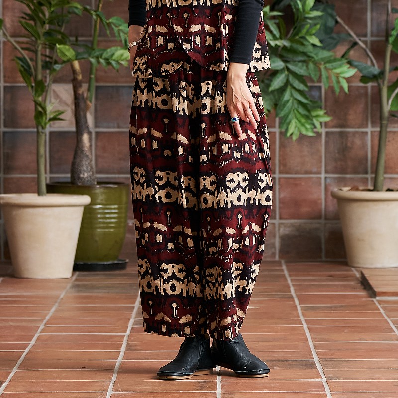 イカットプリントパンツ　【メール便可】