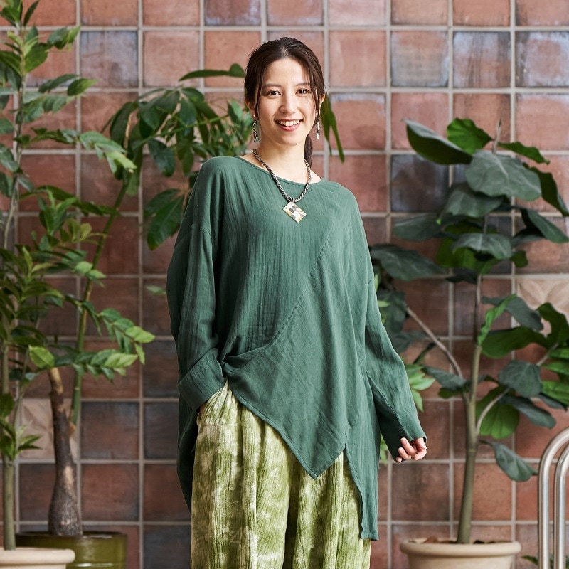 ダブルガーゼプルオーバー