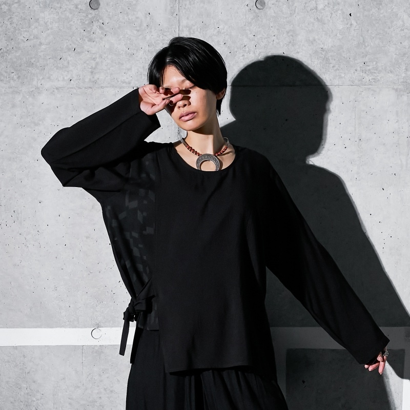 2wayアシンメトリージレ／退廃レース×シフォン／ダークアート系 2wayアシンメトリージレ／退廃レース×シフォン／ダークアート系