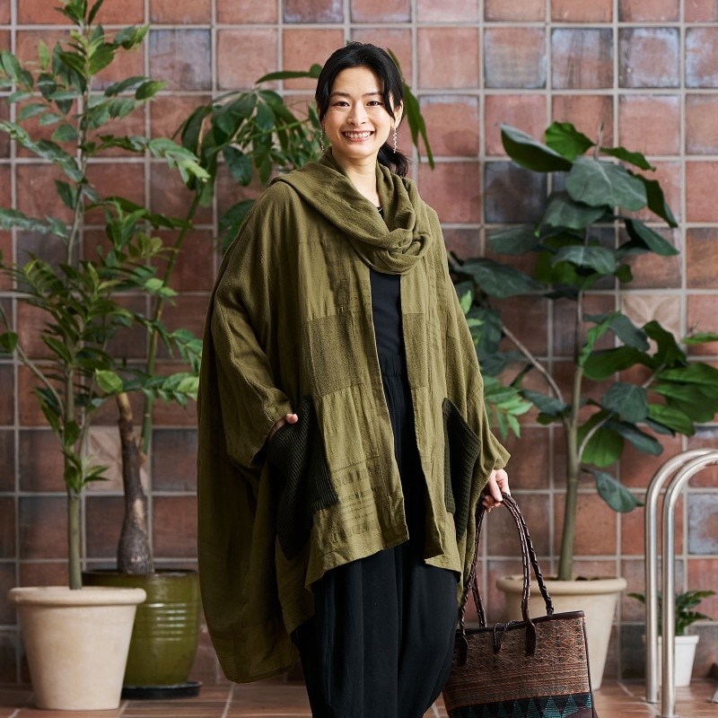 パッチワークポンチョ