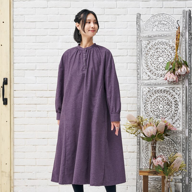 50%OFF　綿ビエラ起毛ワンピース