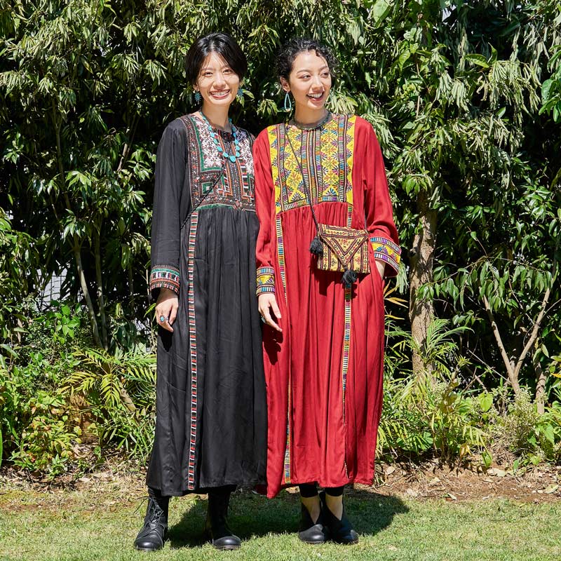 アフガン古布ワンピース