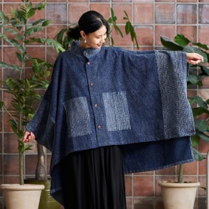 藍染コンビポンチョ｜マライカ公式通販