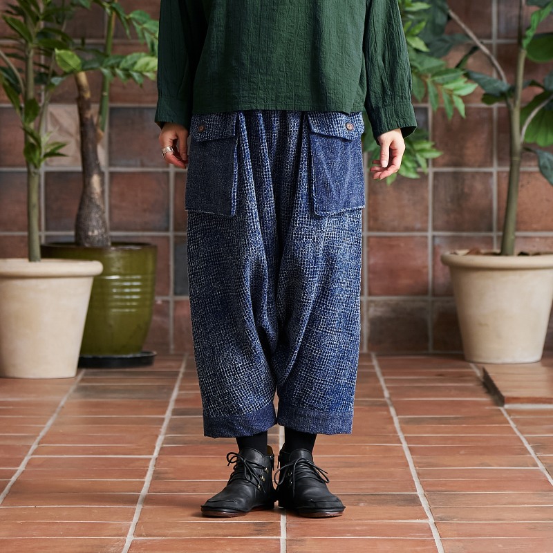 藍染コンビパンツ｜マライカ公式通販