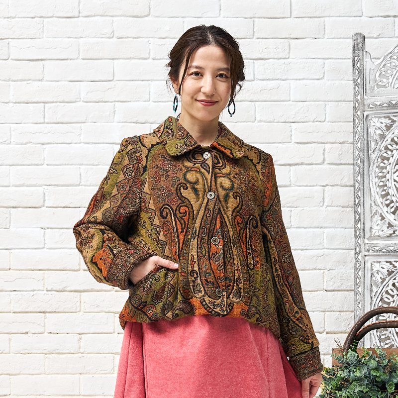 ウールショールリメイクジャケット　N