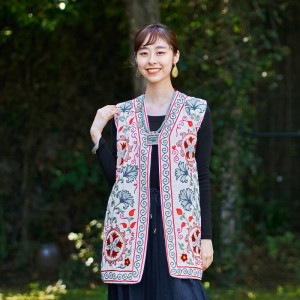 「新品未使用」　スザニ刺繍　スザニ　インドスザニ　手刺繍　インド　一点もの 刺繍布（スザニ） 文化遺産オンライン