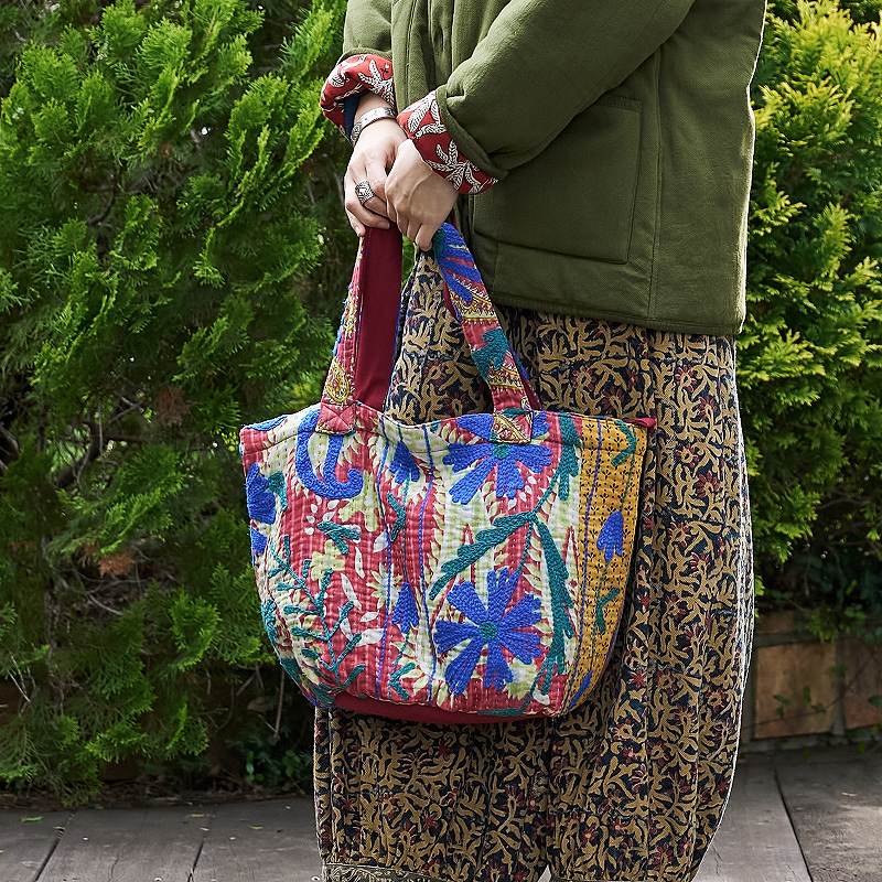 グドゥリー×アリ刺繍トートバッグ｜マライカ公式通販