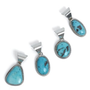 ナバホ族 ロビンツォーシー ローンマウンテン インディアンジュエリー ロビンツォーシー ローンマウンテン クラスター ビッグピアス