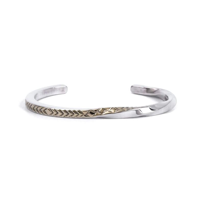 141mm ブルースモーガン 14金 スクエアツイスト バングル