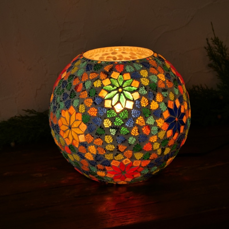 ガラスモザイクランプ