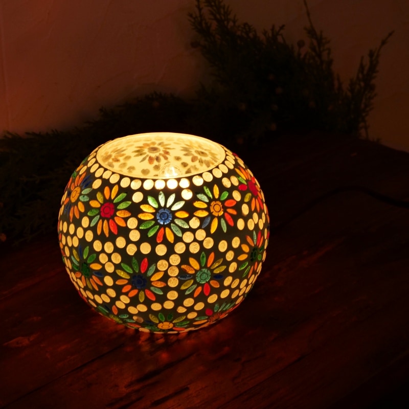 ガラスモザイクランプ