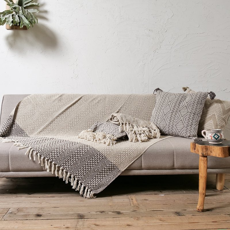 リサイクルコットンスローケット 125cmx150cm