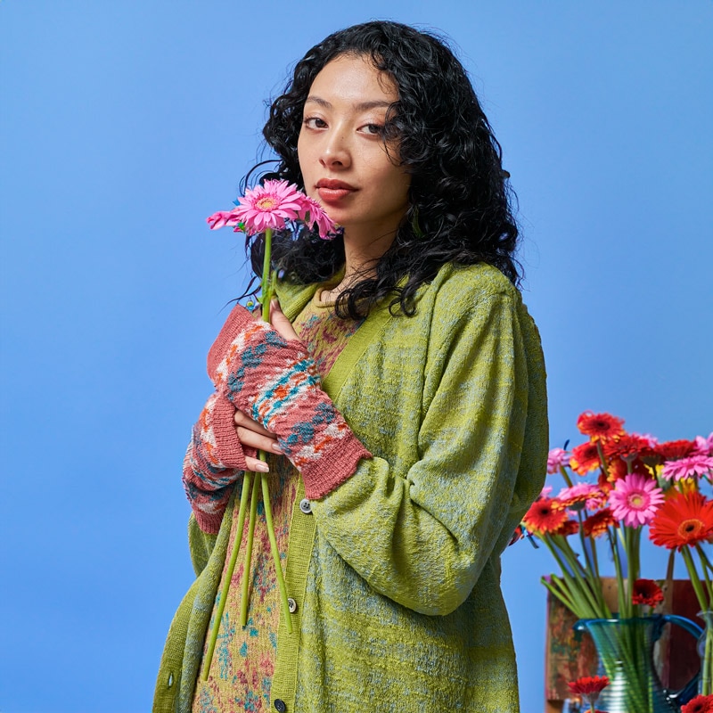 幾何ボーダーアームウォーマー