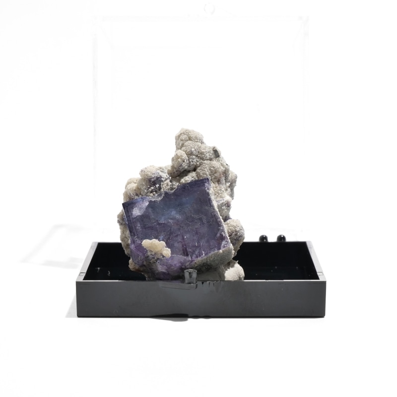 中国・湖南省ヤオガンシャン産 フローライト原石〈ケース付き