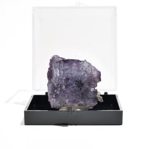 中国・湖南省ヤオガンシャン産 フローライト原石〈ケース付き