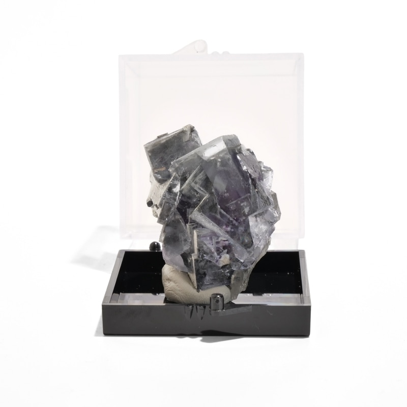 T945特価★ブルーグレーフローライト　キラキラキューブ結晶ジオード原石 T945特価☆ブルーグレーフローライト キラキラキューブ結晶ジオード