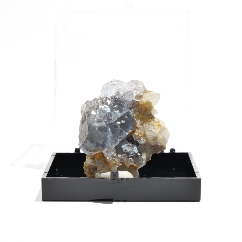 中国・湖南省ヤオガンシャン産 フローライト原石〈ケース付き