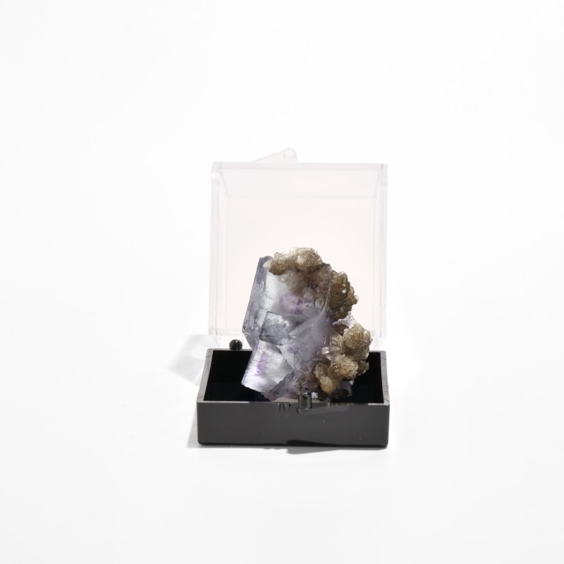 中国・湖南省ヤオガンシャン産 フローライト原石〈ケース付き〉