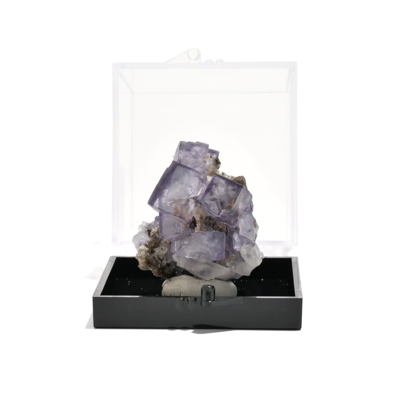 中国・湖南省ヤオガンシャン産 フローライト原石〈ケース付き〉