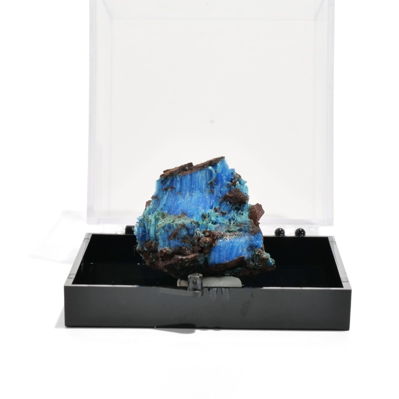 アメリカ・アリゾナ州プラネット鉱山 カルカンサイト原石〈ケース付き〉