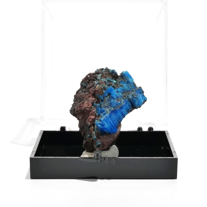 アメリカ・アリゾナ州プラネット鉱山 カルカンサイト原石〈ケース付き〉